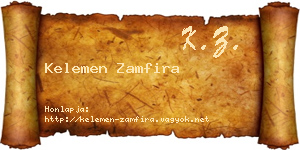 Kelemen Zamfira névjegykártya